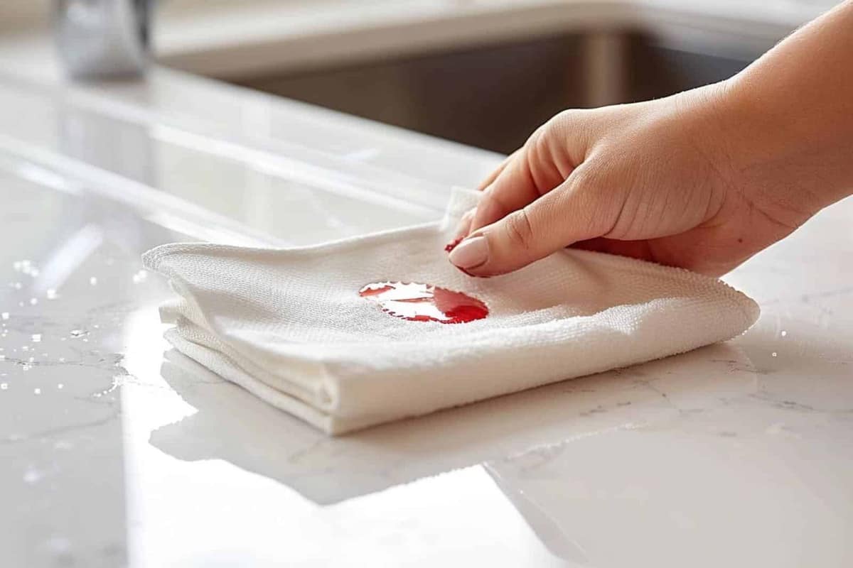 Rinçage à l’eau froide d’une tache de sang sur chemise blanche