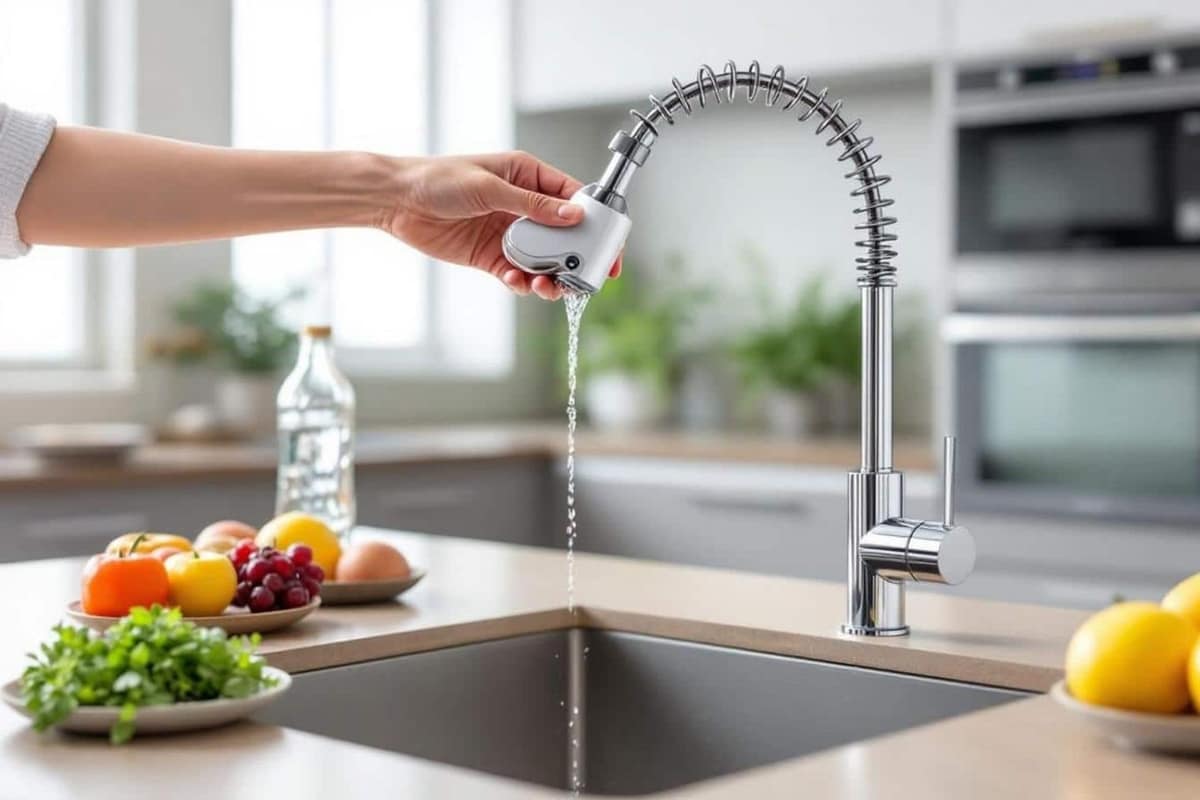 Contacteur jour nuit installé dans un tableau électrique près d’un chauffe-eau