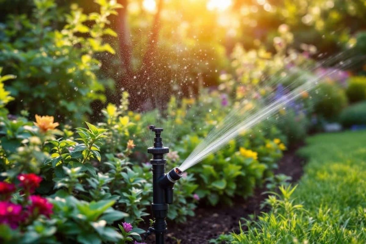 Potager paillé avec goutte-à-goutte, oyas et réserve d’eau couverte