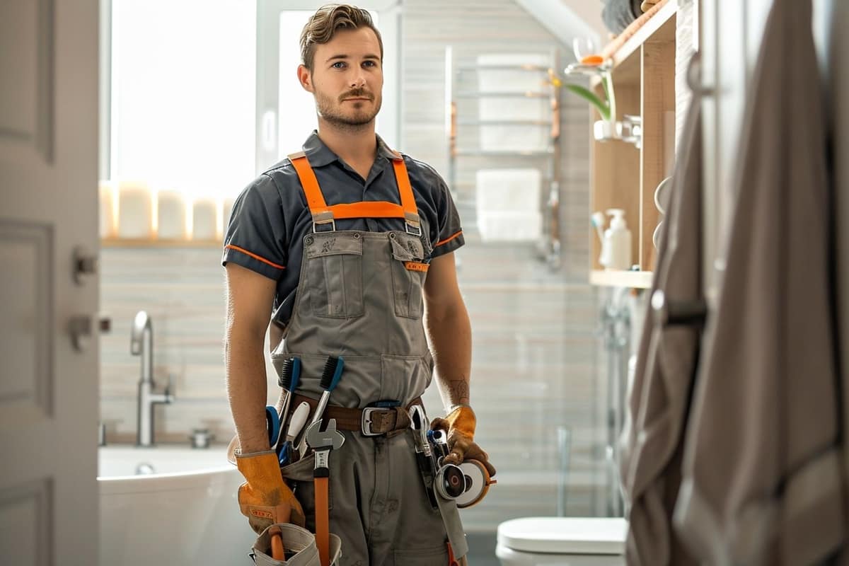 Devis de plomberie près de tuyaux cuivre et sanitaires en rénovation