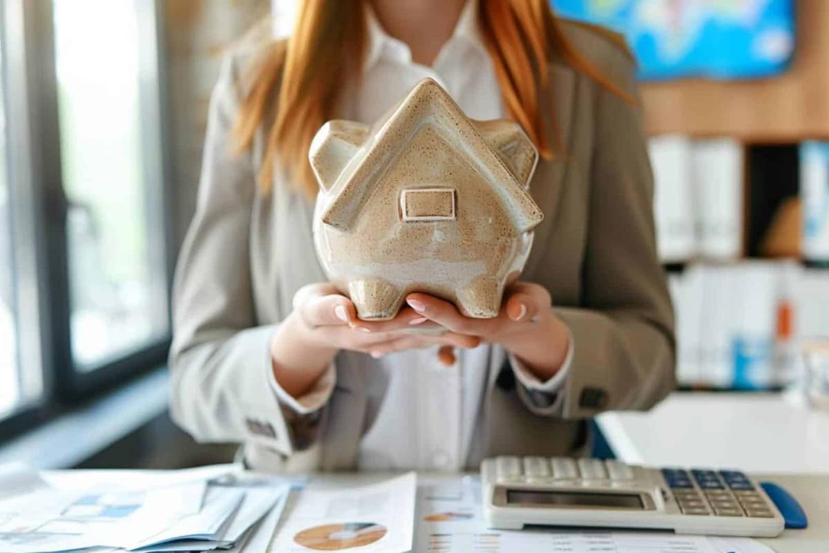 Jeune acheteur comparant des offres de prêt sur une table d’appartement français