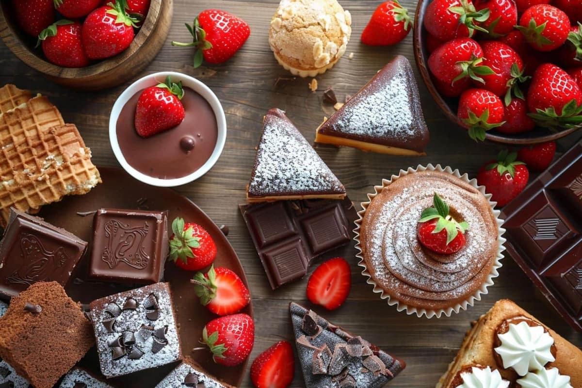 Desserts maison sans sucres ajoutés avec fruits, cacao, chia et poires