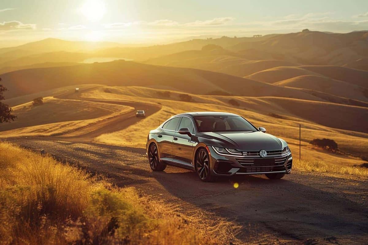 Volkswagen Golf 8 grise stationnée dans une rue résidentielle française