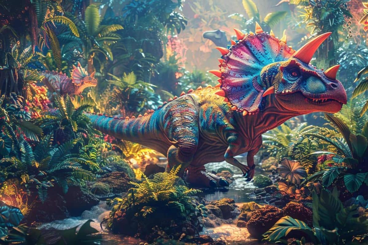 Coloriages de dinosaures sur papier épais avec crayons et feutres colorés