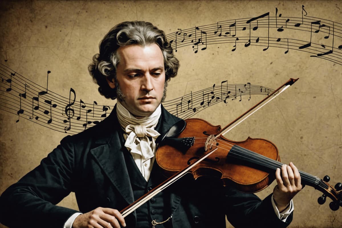 Platines et partition de musique dans un salon français calme en soirée