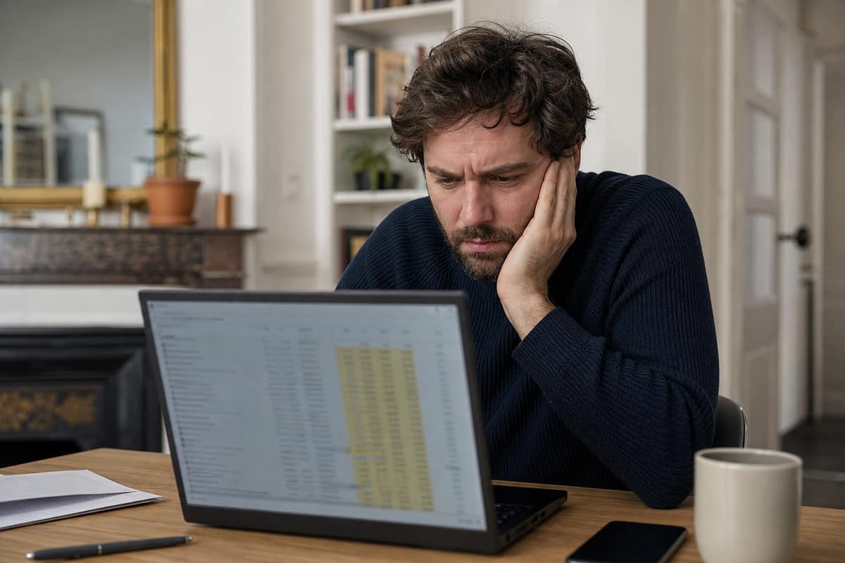 Personne consultant le gestionnaire des tâches sur son ordinateur portable