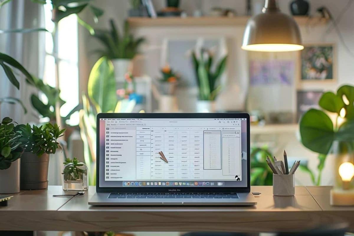 Main sur clavier Mac utilisant les touches Commande et A