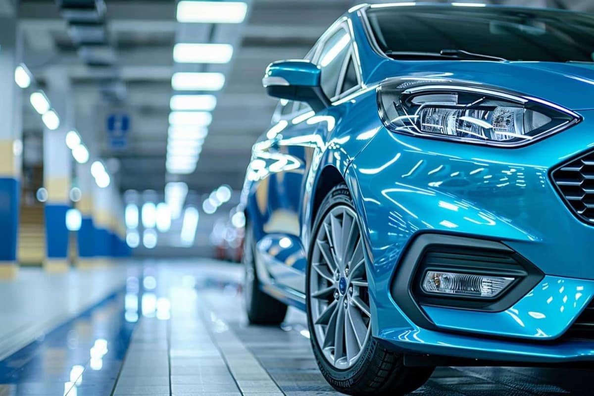 Contrôle de la jauge d’huile sur une petite voiture diesel en garage