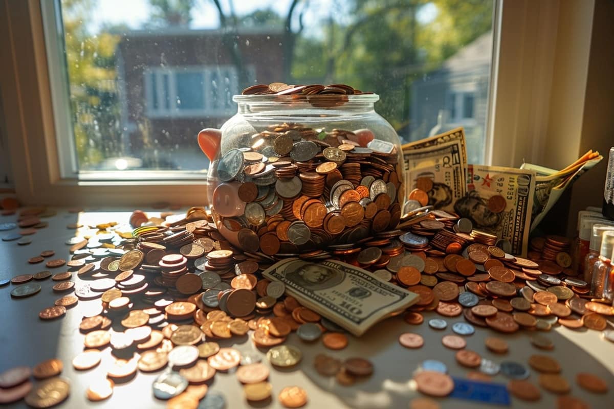 Relevés bancaires, calculatrice et carte bancaire sur une table en bois