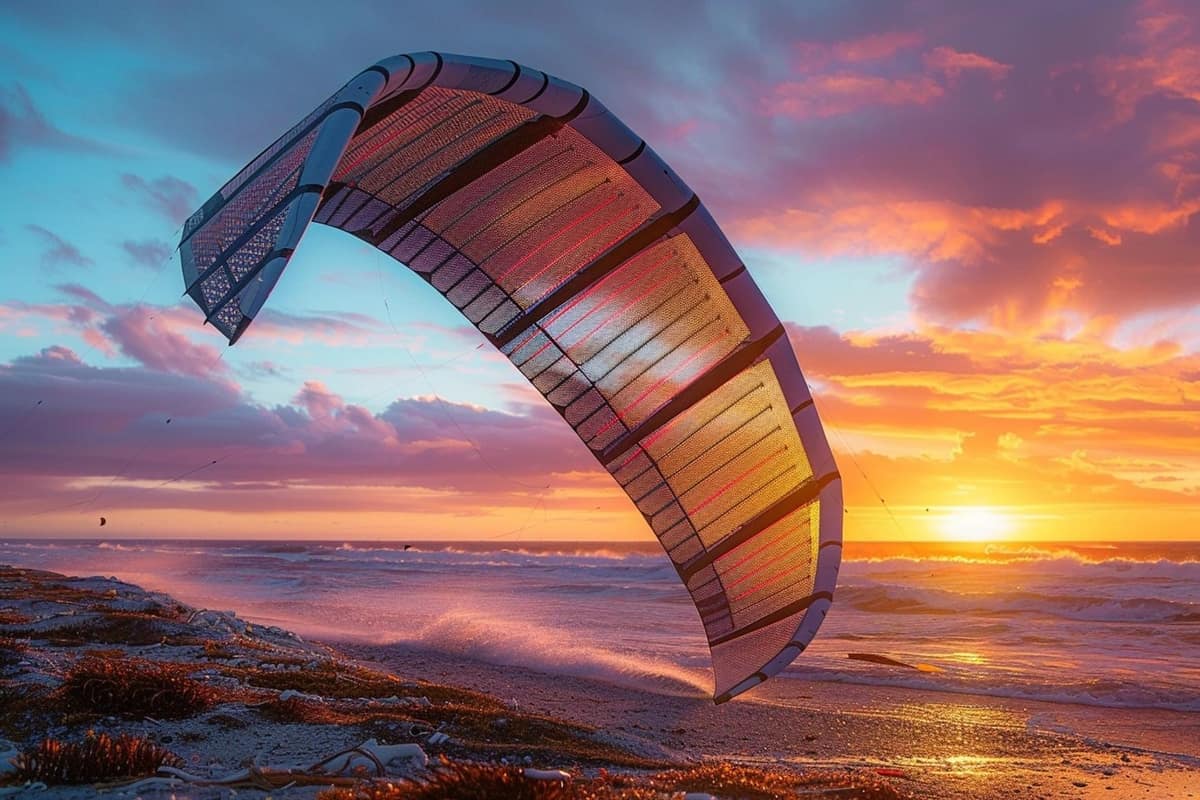 Cerf-volant delta démonté avec voile ripstop, joncs carbone et bobine de ligne