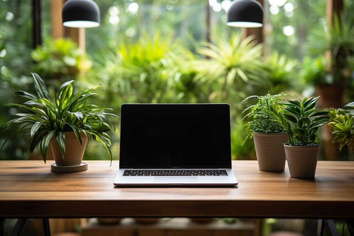 CV imprimé, ordinateur et carnet de terrain sur un bureau lumineux
