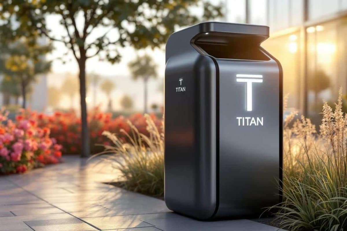 Poubelle à compacteur en inox dans une cuisine française lumineuse