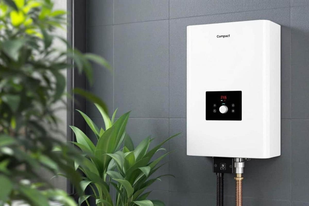 Vase d’expansion sanitaire raccordé sous un chauffe-eau électrique mural domestique