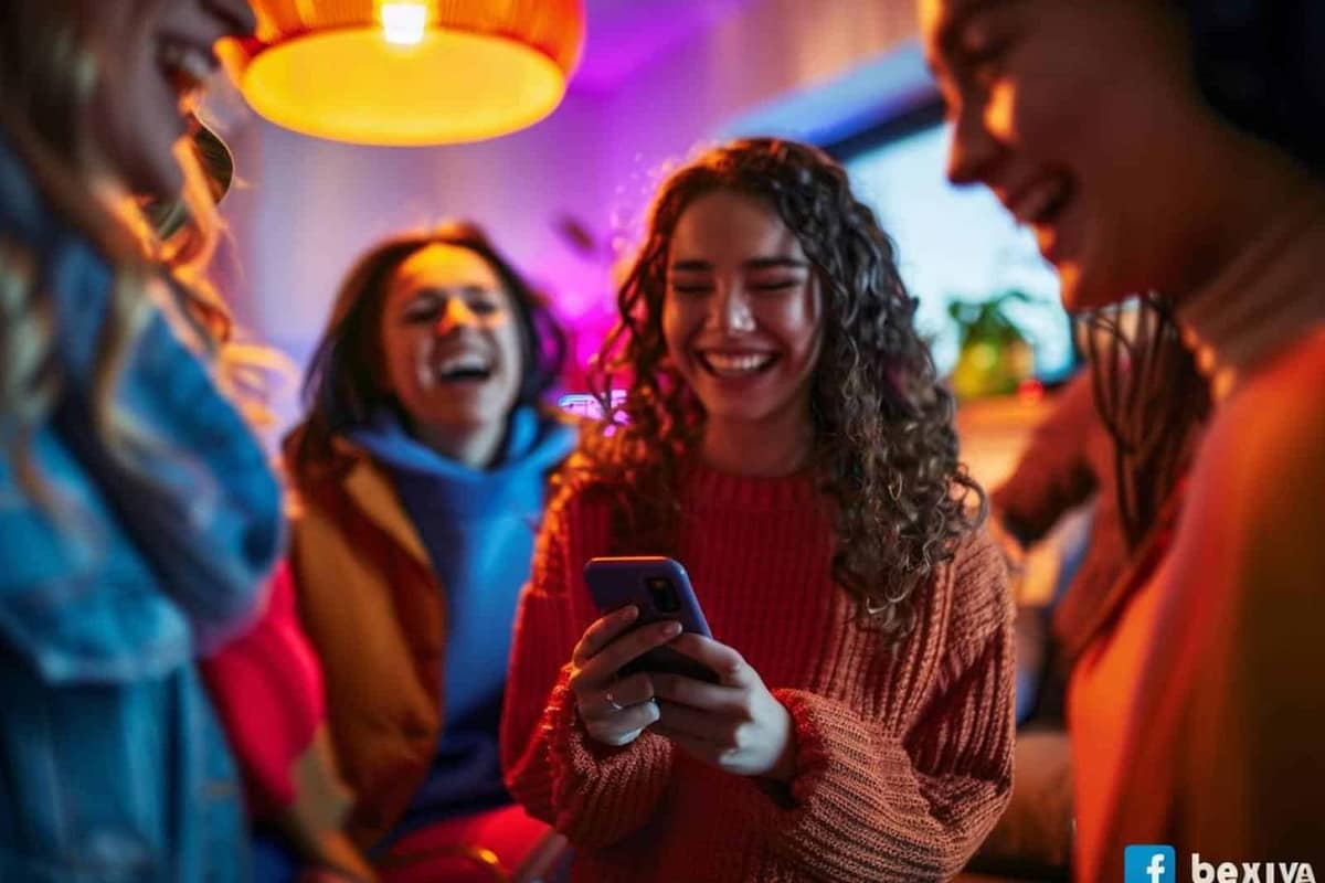 Smartphone posé sur une table lors d’une soirée entre amis
